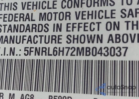 2021 Honda Odyssey Ex-L from USA, damaged, VIN 5FNRL6H72MB043037